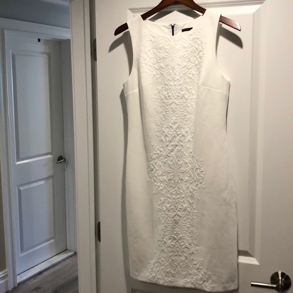 White Embroidered Ann Taylor Dress